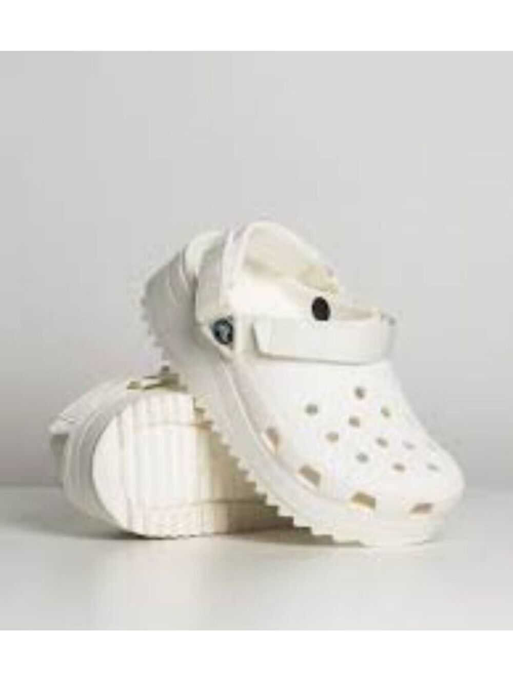 Size 9 women's New  CROCS White Unisex Lightweight Comfort Slip-On Clogs wi